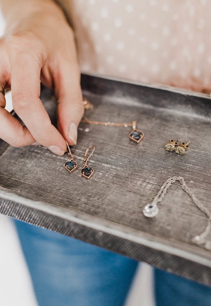 simple, delicate jewelry makes an outfit