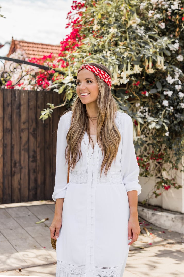 add a head wrap to your hair for an easy summer look!