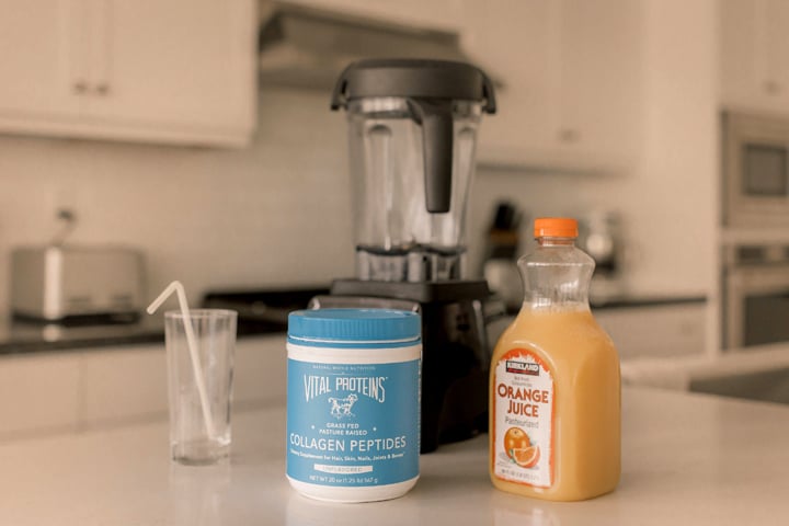 this one-minute recipe will make a drink that improves your skin, hair, nails, and joints