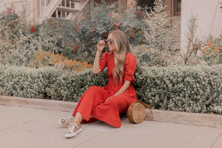 how to wear dresses and sneakers