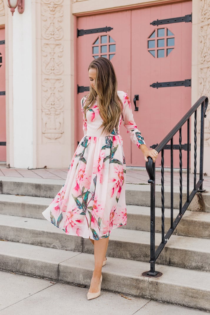 This floral chiffon fabric from Spoonflower.com was perfect for my Easter dress this year!