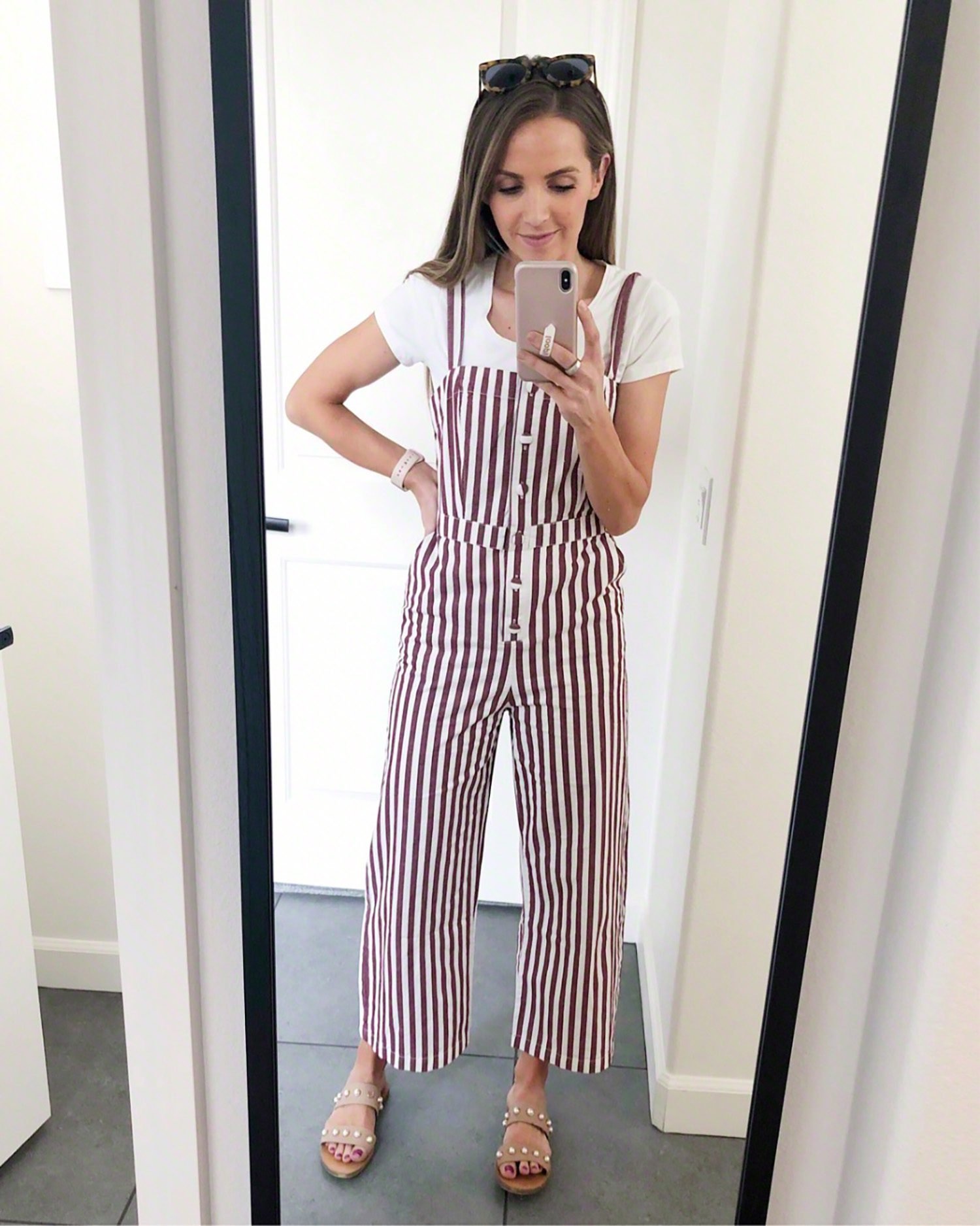 red striped jumpsuit