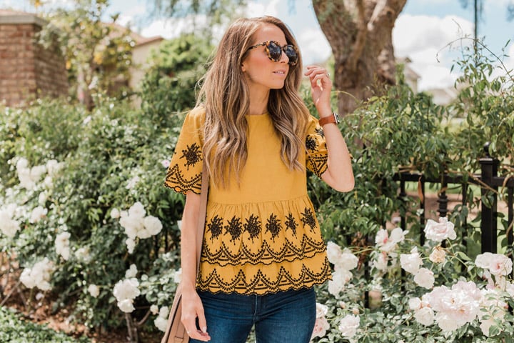 a unique and fun top for spring and summer