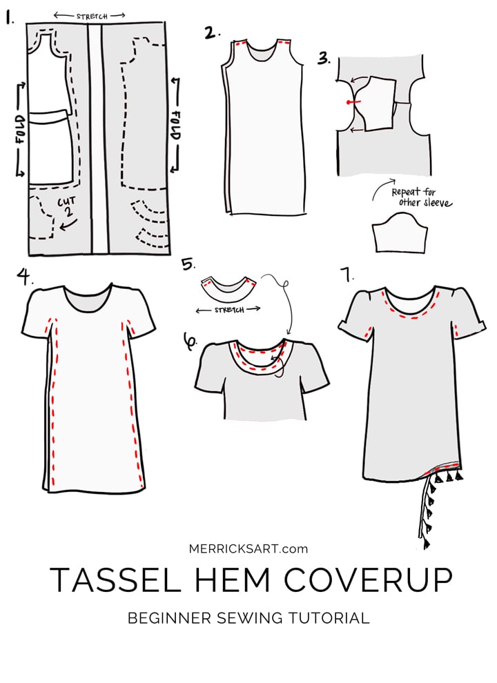 learn how to make this easy coverup for beach or pool days!