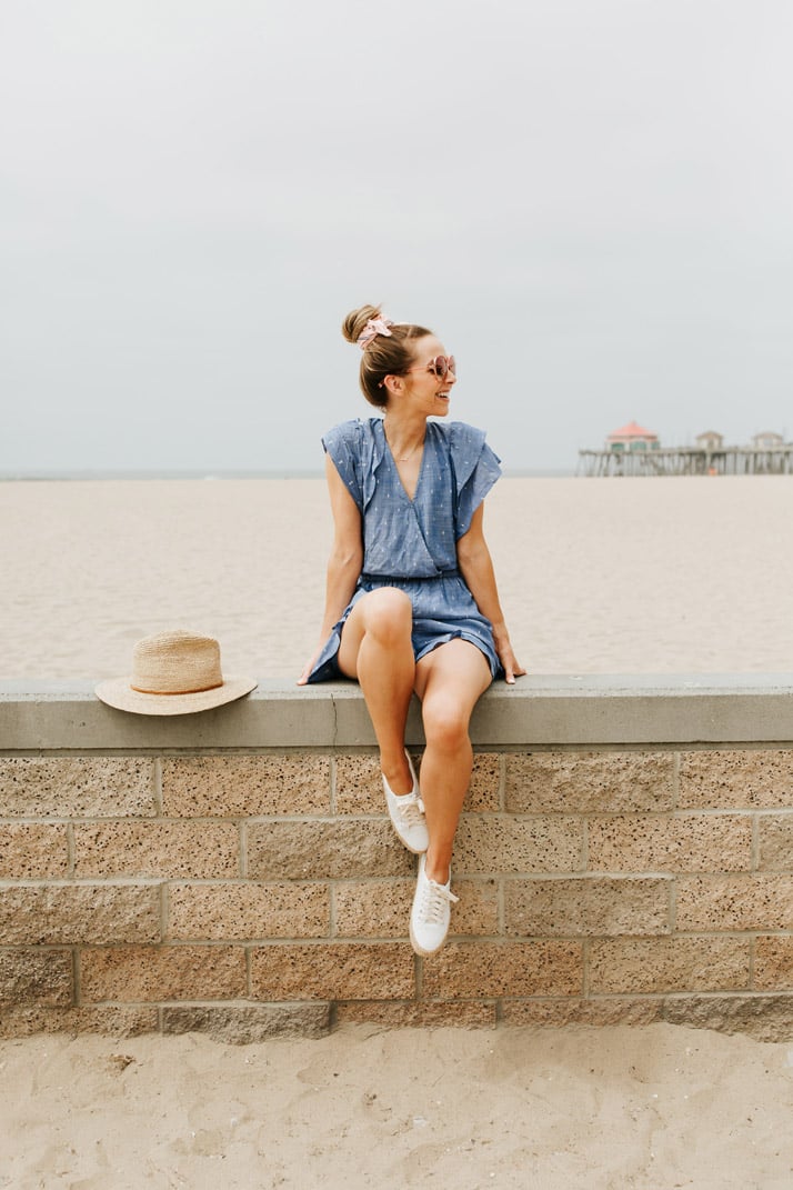 the cutest polka dot romper that's under $50!