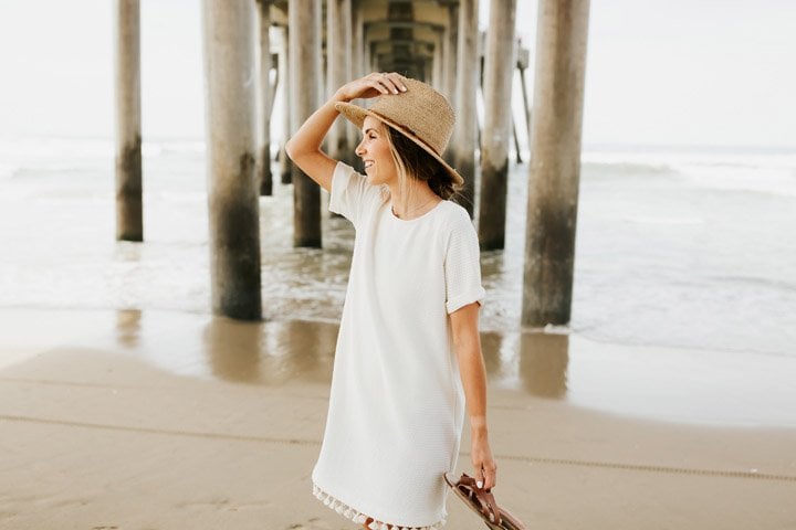 loving this simple DIY beach coverup