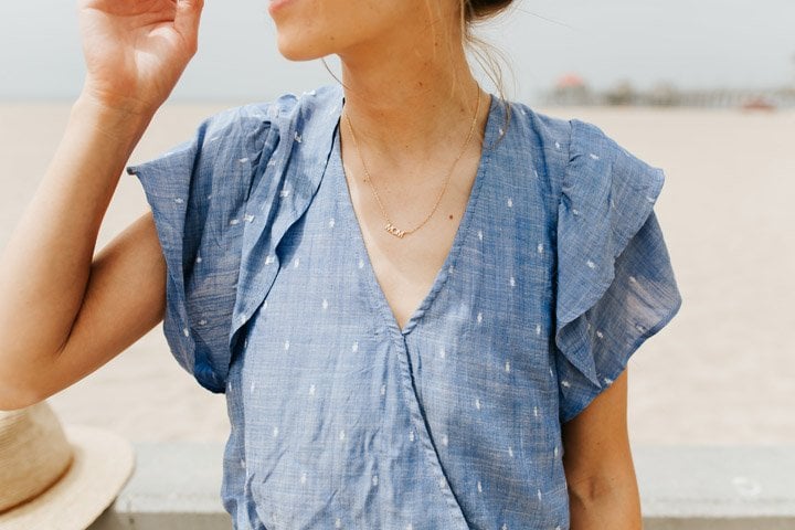 love that this romper has sleeves so your shoulders don't get burned!