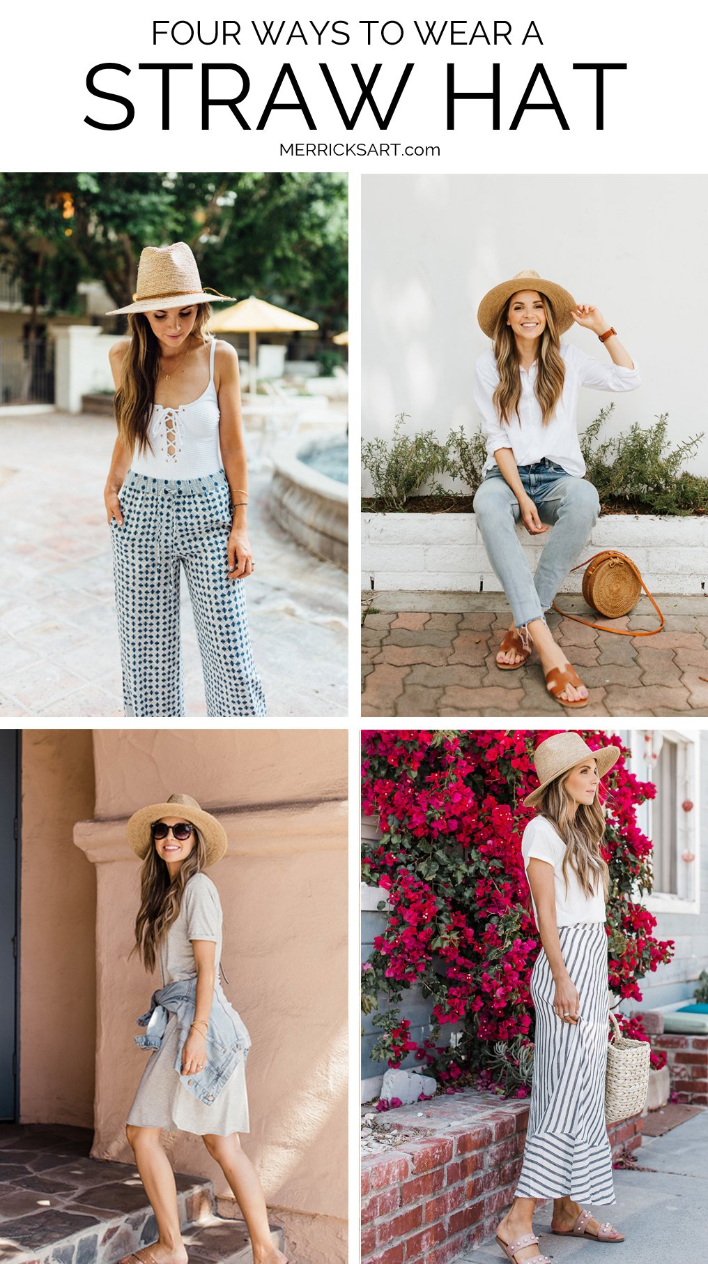 lots of inspiration from these four ways to wear a straw hat
