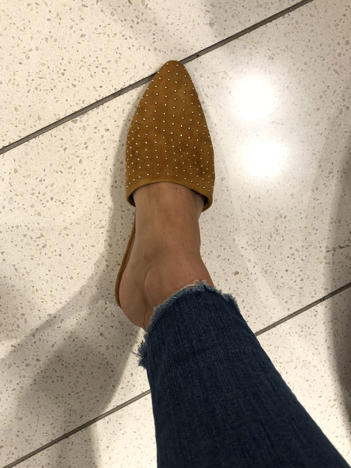 studded flats for women