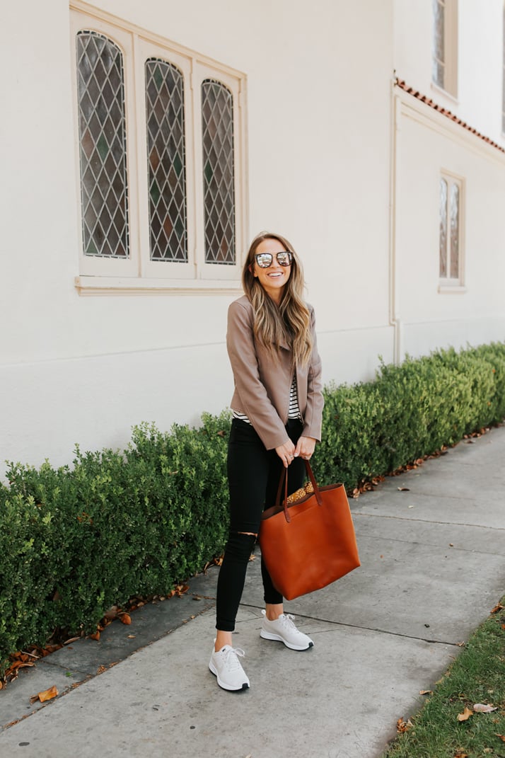 athletic sneakers that actually look cute with a real outfit