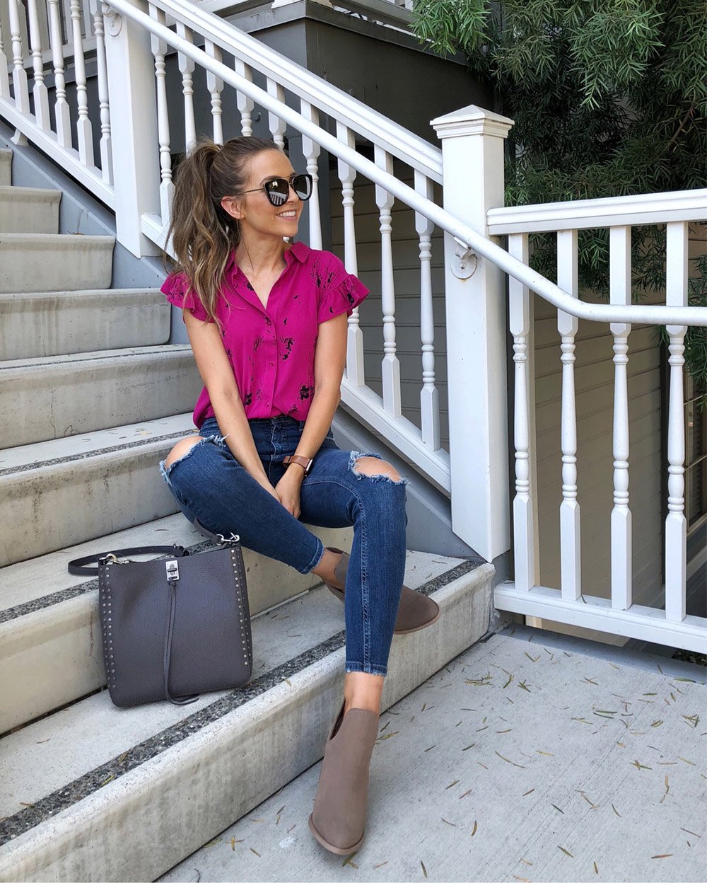 pink shirt