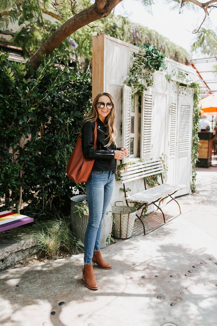 a great black leather jacket for fall