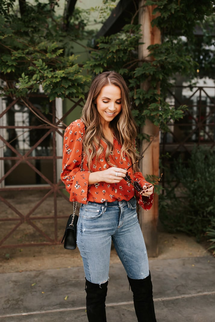 evereve jeans and top