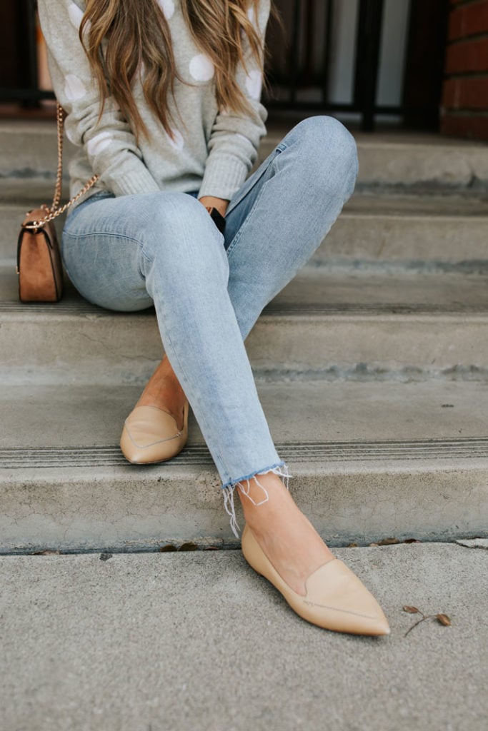 obsessed with these nude pointed flats from M.Gemi