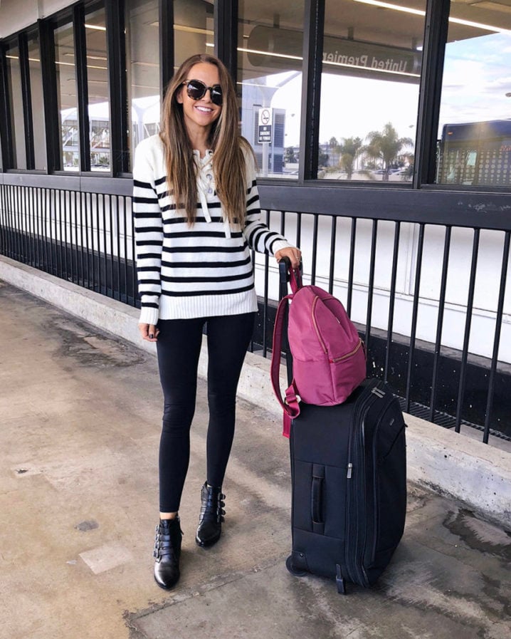 yoga pants with a sweater