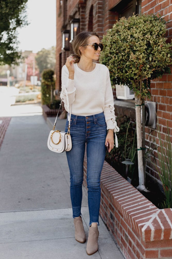 high waisted jeans
