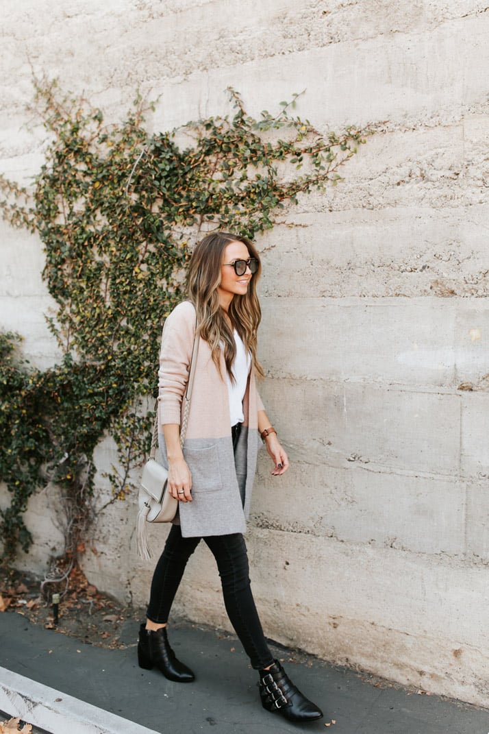 the prettiest two toned cardigan from Madewell
