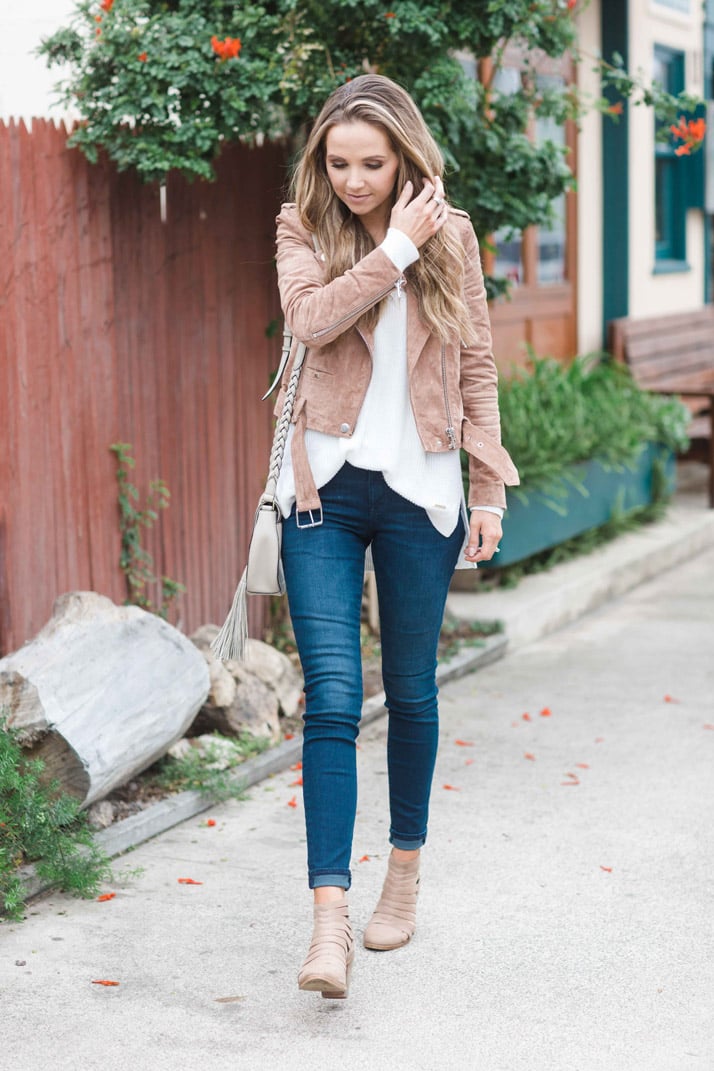how to wear a suede jacket