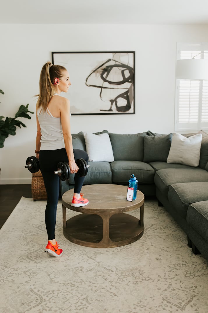 step ups at home with the bbg sweat app