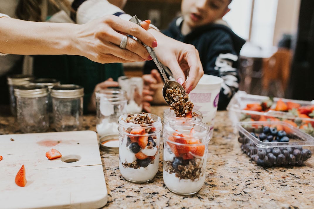 kid friendly fruit and yogurt cups