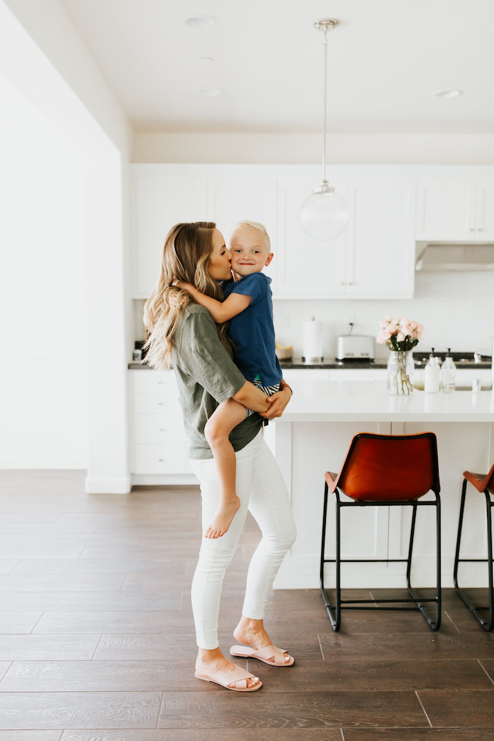 mom and son kitchen