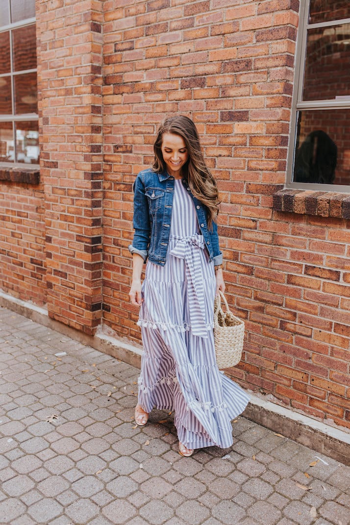 the most gorgeous dress with my spring sandals