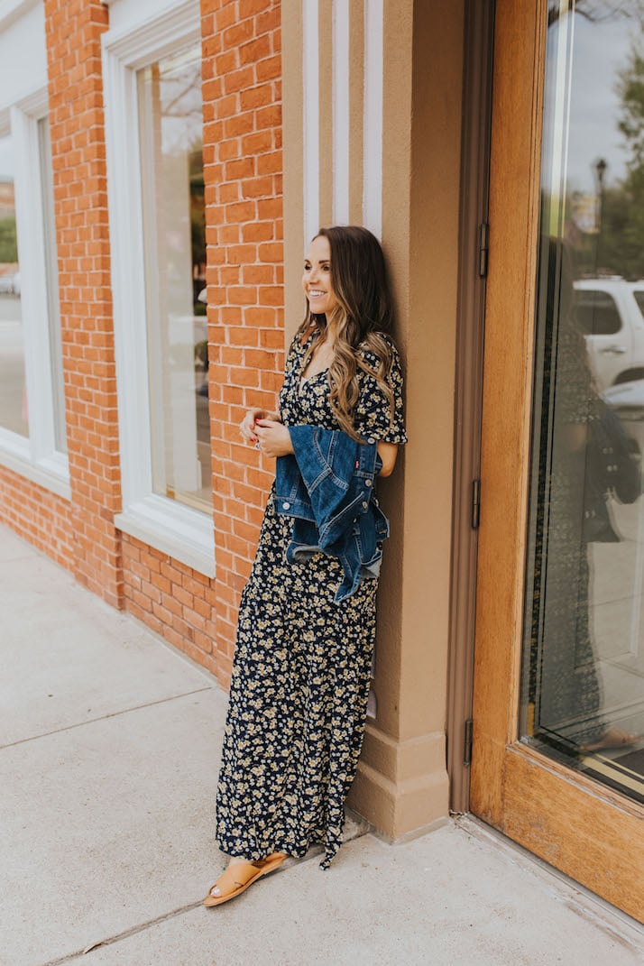 short sleeve maxi dress
