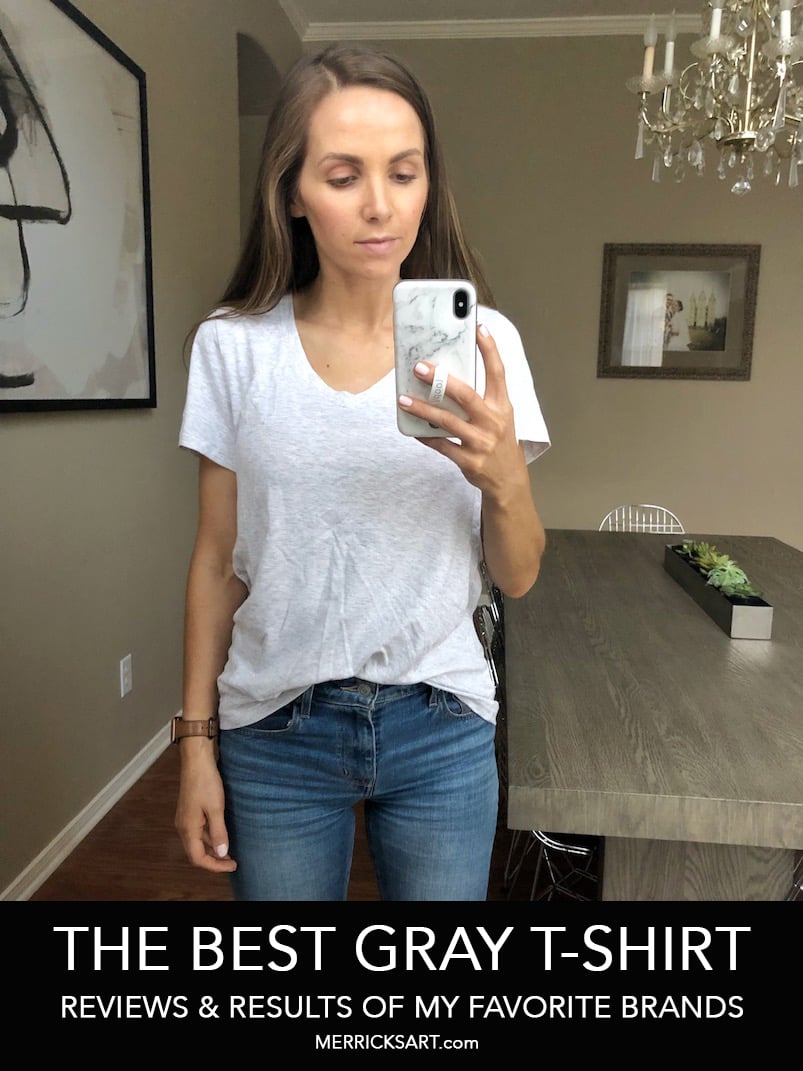 a review of six brands of gray t-shirts and which one was surprisingly my favorite