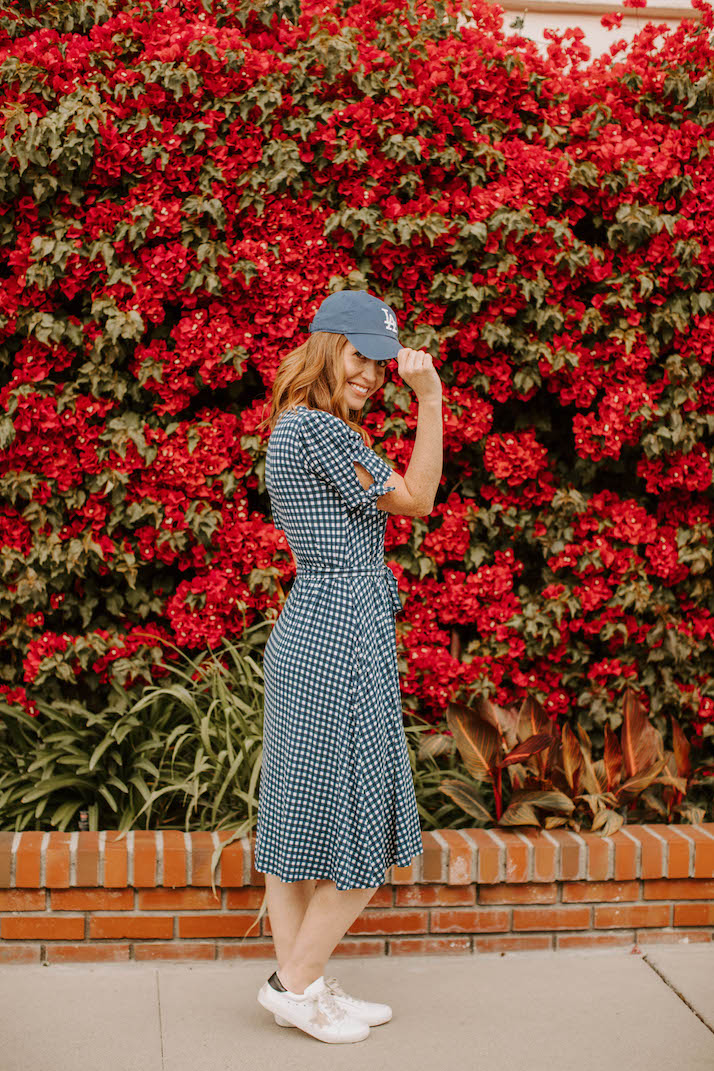 merrick white anywhere dress gingham