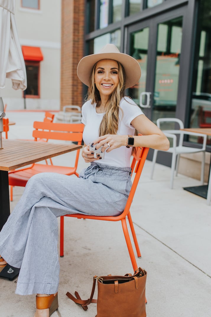 striped linen pants for summer