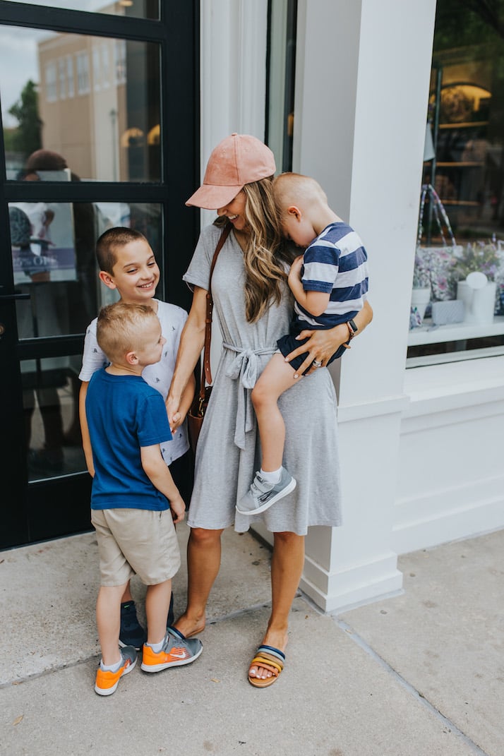 mom style with a dress