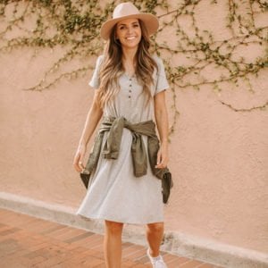 MW Anywhere Henley Dress in Gray