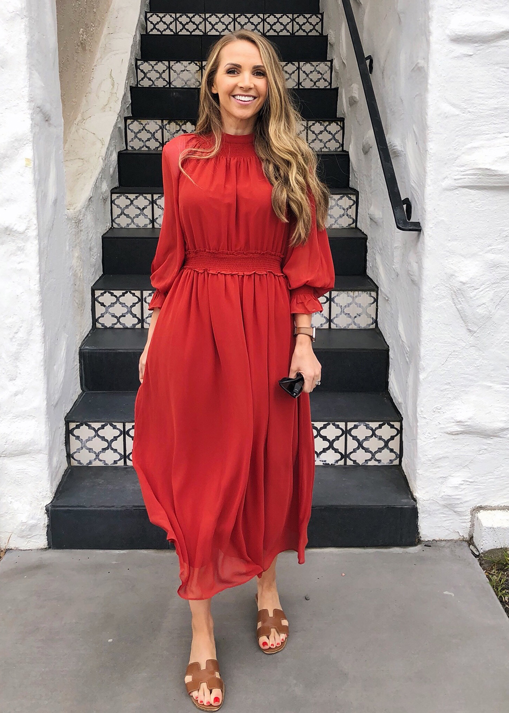 red dress