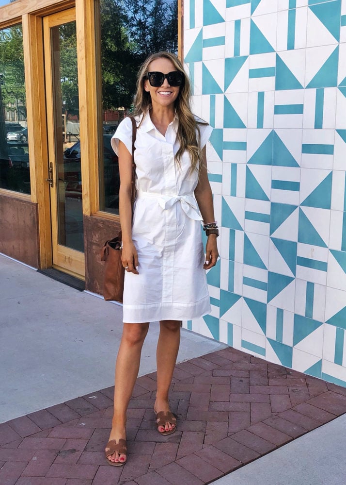 white shirt dress