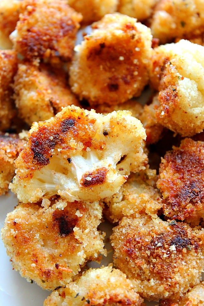 baked garlic parmesan cauliflower