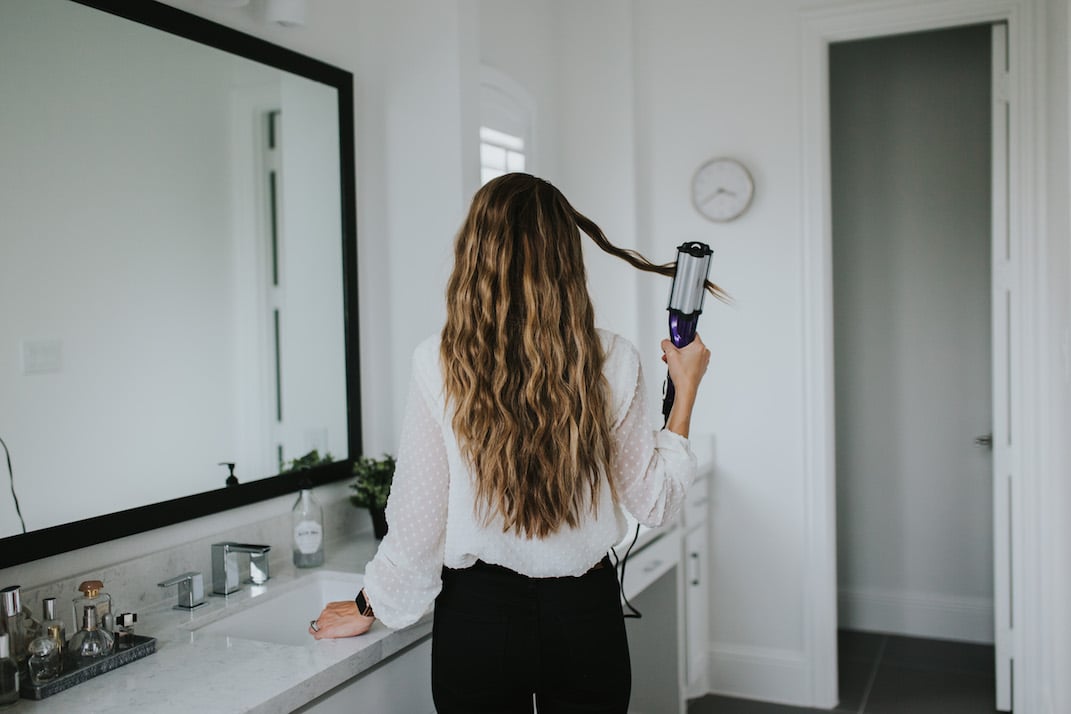 beachy waves with the bed head waver tool