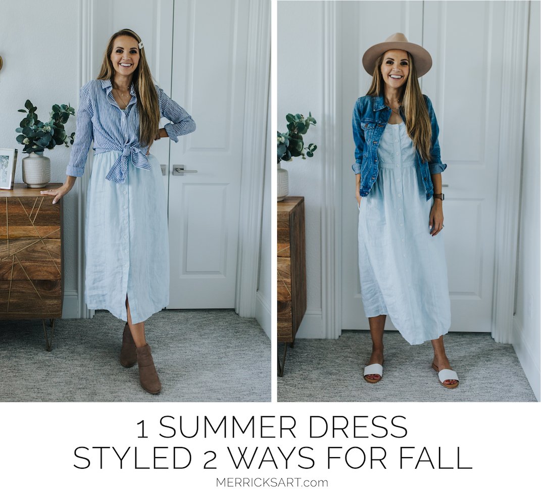 summer dress two ways for fall