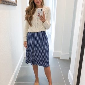 Merrick White Anywhere Dress layered sweater