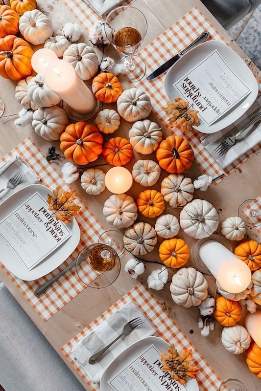 gorgeous fall tablescape for a fall fest dinner