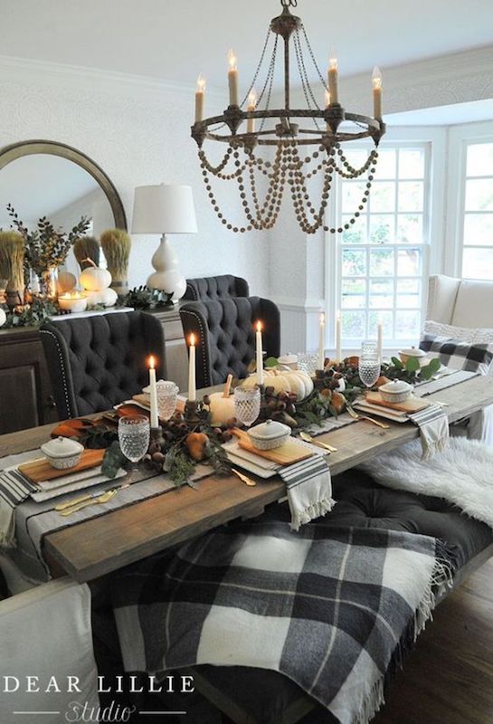 gorgeous fall tablescape for a fall fest dinner