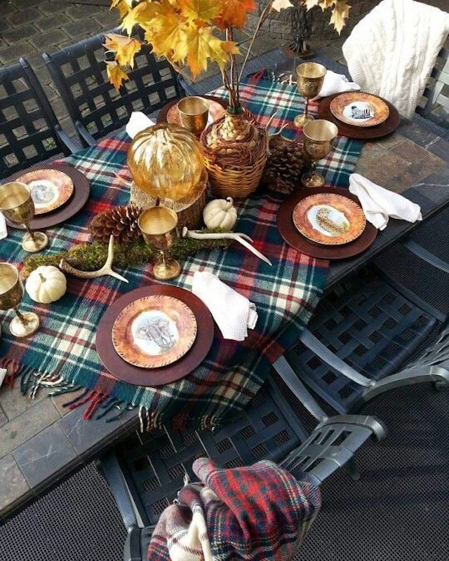 gorgeous fall tablescape for a fall fest dinner
