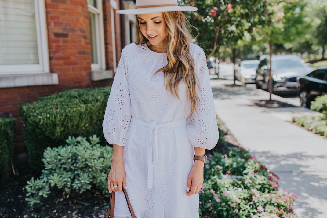 white eyelet dress amazon