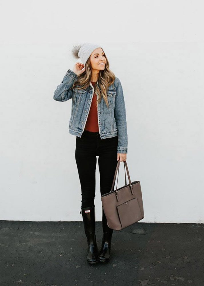 cute outfits with black jeans