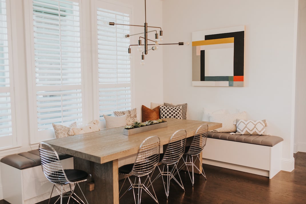 merrick's art kitchen and breakfast nook in our new home