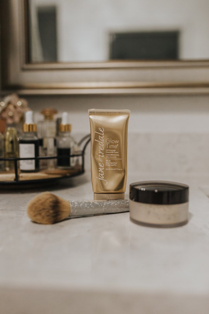 Makeup brush and Jane iredale BB cream BB6