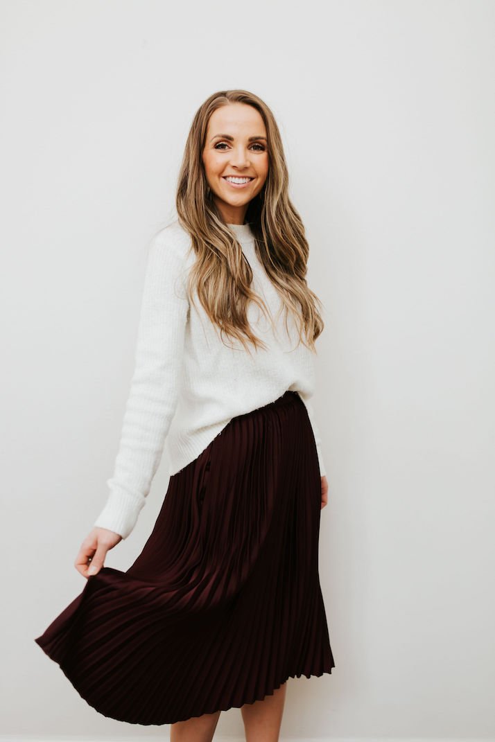 skirt with a sweater