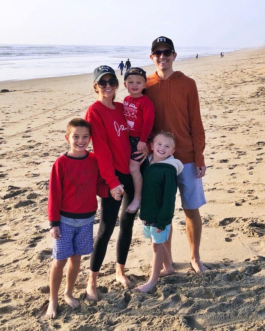 Family on the beach