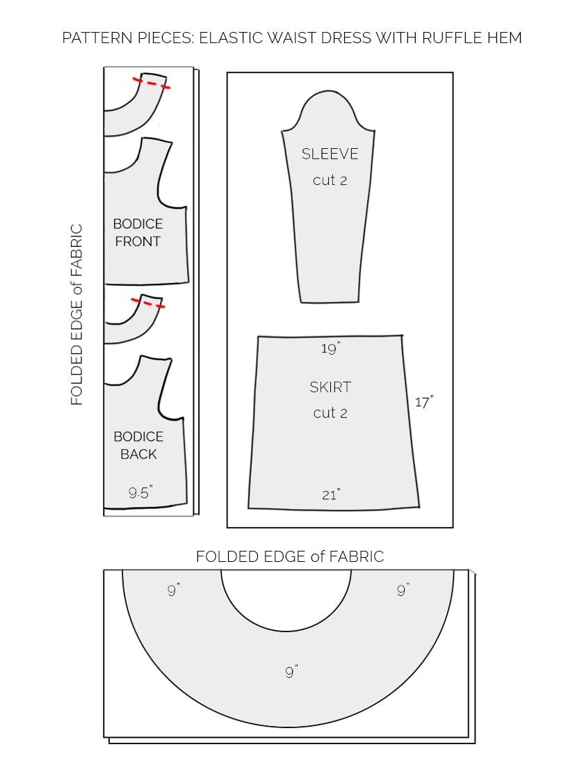 pattern pieces illustration