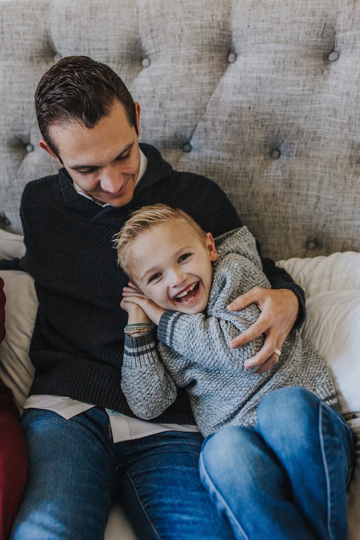 dad and son family picture