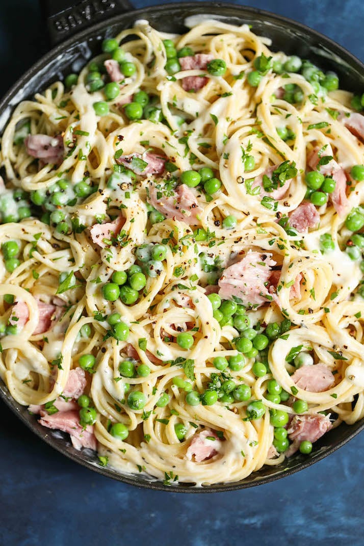 ham and peas pasta
